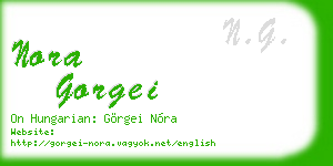 nora gorgei business card